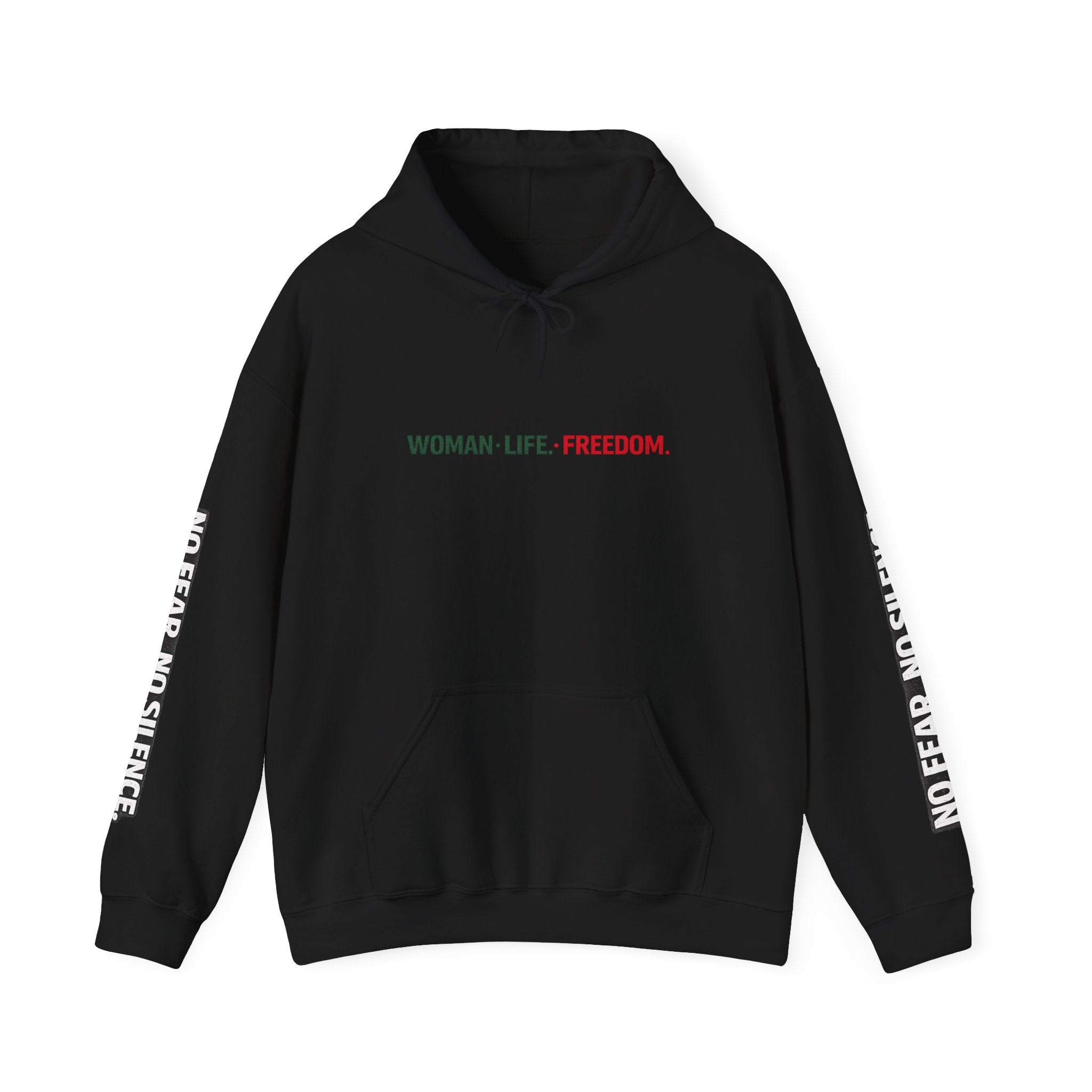 Freedom for Iran Hoodie — "Woman. Life. Freedom." Protest Sweatshirt