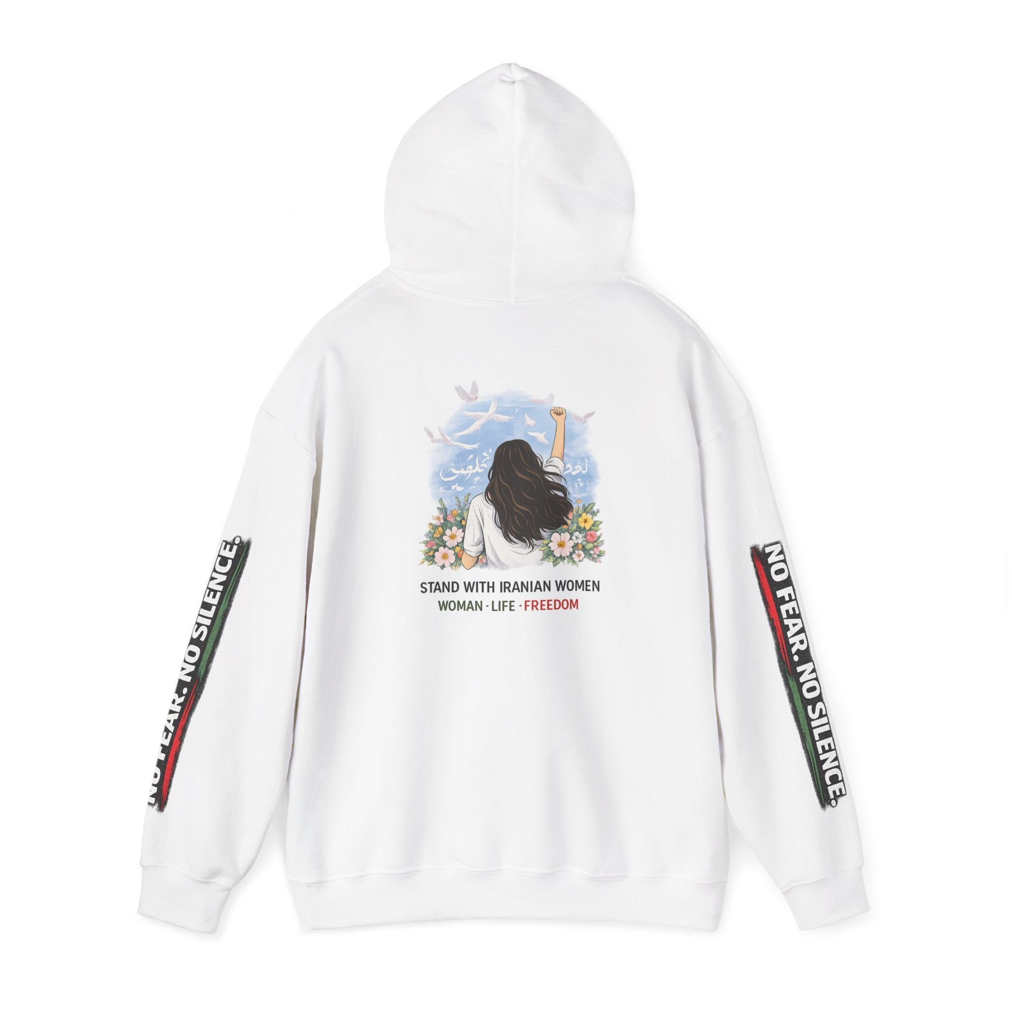 Freedom for Iran Hoodie — "Woman. Life. Freedom." Protest Sweatshirt