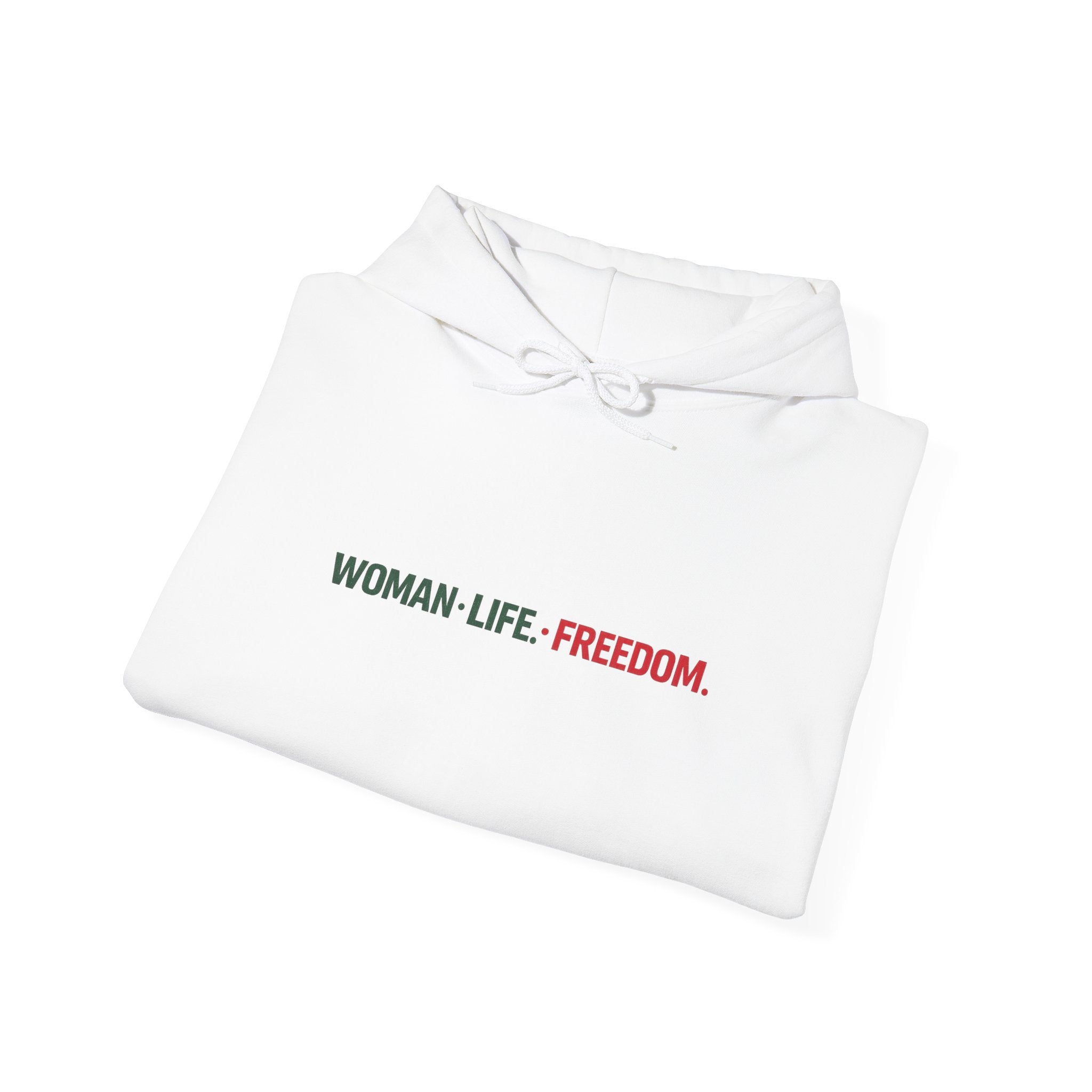 Freedom for Iran Hoodie — "Woman. Life. Freedom." Protest Sweatshirt