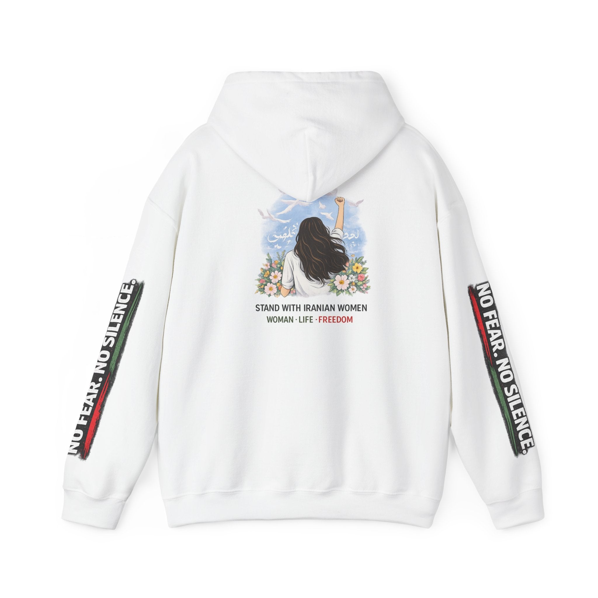 Freedom for Iran Hoodie — "Woman. Life. Freedom." Protest Sweatshirt